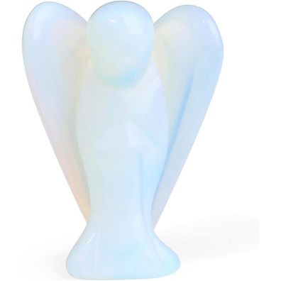 Xiannvxi 38mm Opal Kristalle Engel Figur - Heilende Edelsteine Statue für