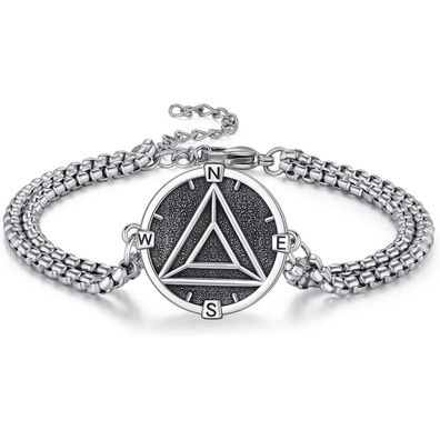 Trishula 925 Sterling Silber Santa Muerte Armband für Herren - AA Schmuck