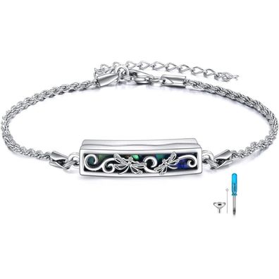 Cupenda Libellen Urnen Armband aus Sterling Silber für Asche