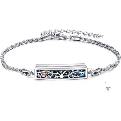 Cupenda Urnen Armband Sterling Silber Lebensbaum Medaillon für Asche, Kremation