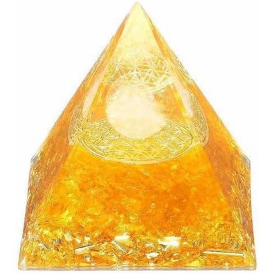 Xiannvxi Citrin Pyramide 2.4 Zoll - Natürliche Heilkristalle für Esoterik und