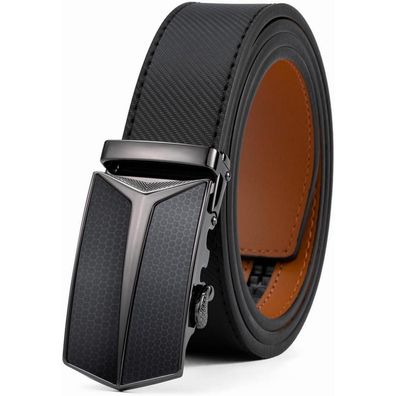 Vrlegend Herren Automatik Ledergürtel mit Ratsche, lochlos, größenverstellbar