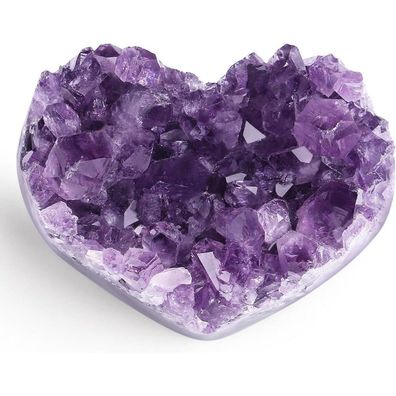 Xiannvxi Herz Amethyst Druse Rohstein Kristalle Edelsteine Unregelmäßiger