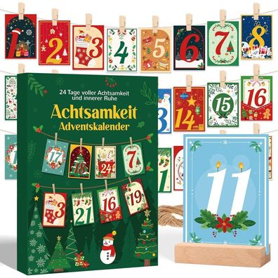 DPKOW Achtsamkeitskalender 2025 Adventskalender mit Sprüchen für Selbstliebe