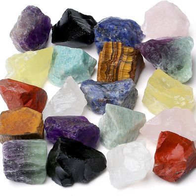 Xiannvxi 10 Chakra Premium 100% Natürliche Kristalle Schmucksteine Set