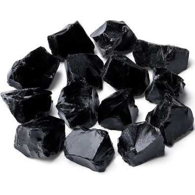 Xiannvxi Schwarzer Obsidian Premium Kristalle 200g - Natürliche
