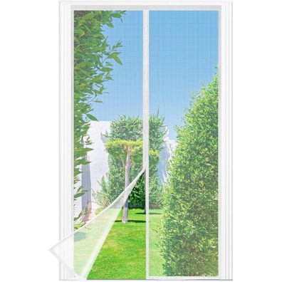 berssen Fliegengitter Balkontür Magnet 100x200cm - Ohne Bohren, mit starkem