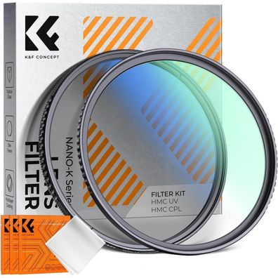 K&F Concept 82mm Filterset: CPL Polarisationsfilter & UV Schutzfilter (Nano
