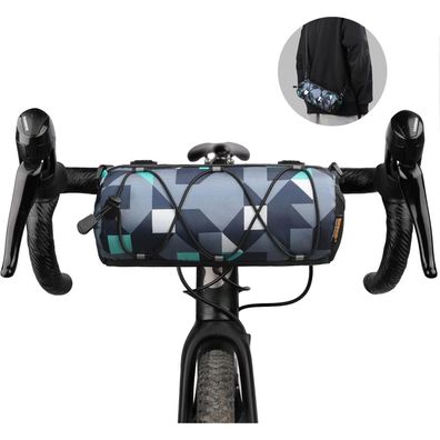 Rhinowalk Fahrrad Lenkertasche Vordertasche mit Schultergurt, 2.4L, Camouflage