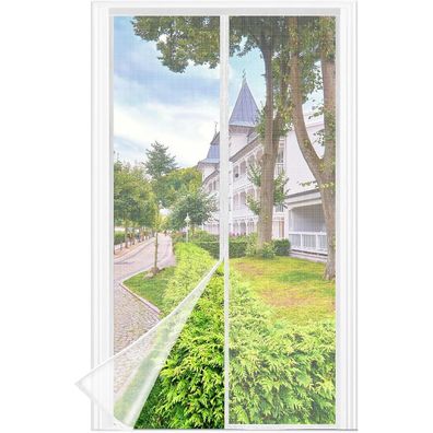 berssen Fliegengitter für Balkontür, 105x210cm, mit starken Magneten und 3.8cm