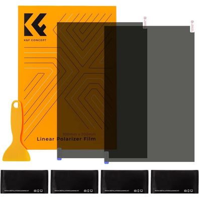 K&F Concept Polarisationsfolie 2 Stück 300x200x0,21mm, linearer Polfilter