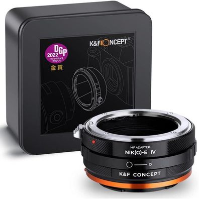 K&F Concept NIK(G)-NEX IV Objektivadapter für Nikon F (G-Typ) auf Sony E-Mount