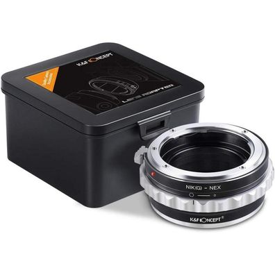 K&F Concept Nikon G-NEX Fit Objektivadapter mit Blendenring für Nikon G/F/AI/D