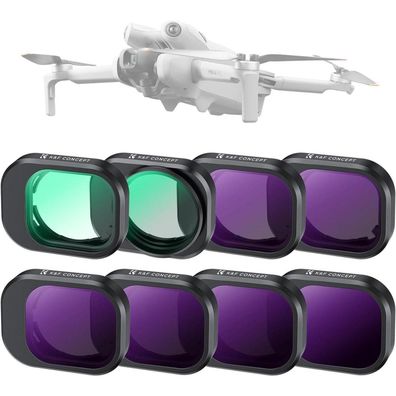 K&F Concept Mini 4 Pro Filter Set - 8er Pack ND8, ND16, ND32, ND64, ND128