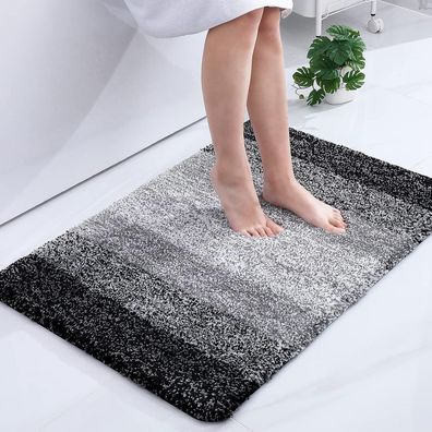 Homaxy Badezimmerteppich 60x90 cm, rutschfest, waschbar, flauschige Hochflor