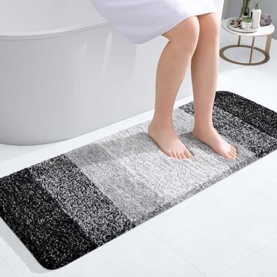Homaxy Badezimmerteppich 40x120 cm, rutschfest und waschbar, flauschiger