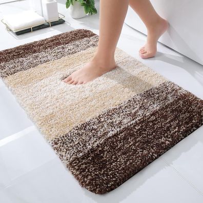 Homaxy Weicher Badezimmerteppich 40x60 cm, rutschfest, waschbar, flauschige