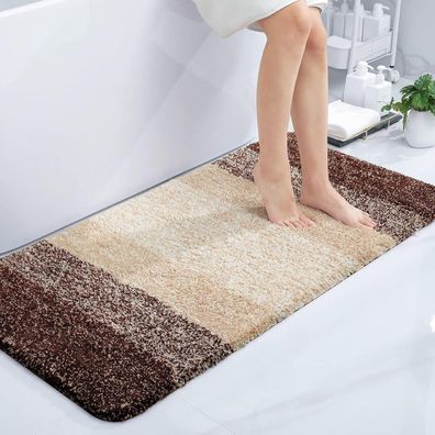 Homaxy Flauschiger Badezimmerteppich 60x120 cm, rutschfest und waschbar