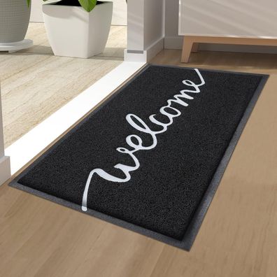 Homaxy Welcome Fußmatte für Innen und Außen | Rutschfest, Waschbar