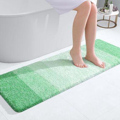Homaxy Badezimmerteppich 40x120 cm, rutschfest und waschbar, flauschiger