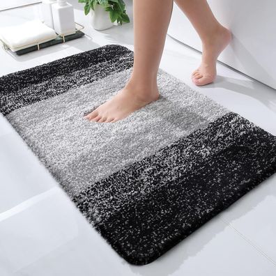 Homaxy Flauschiger Hochflor Badezimmerteppich 40x60 cm, rutschfest und