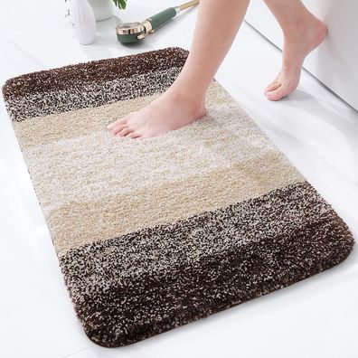 Homaxy Weicher Hochflor Badezimmerteppich 51x76 cm, rutschfest und waschbar