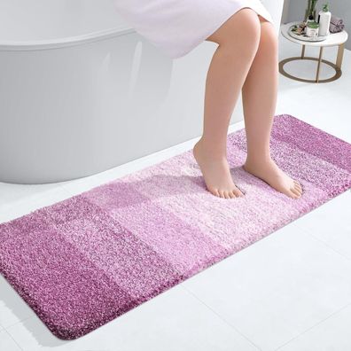 Homaxy Badezimmerteppich 40x120 cm Lila - Weich, rutschfest und waschbar