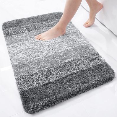 Homaxy Weicher Hochflor Badezimmerteppich 51x76 cm, rutschfest, waschbar