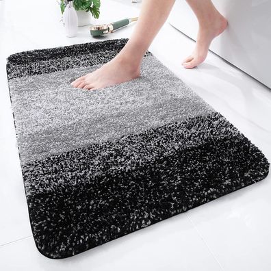 Homaxy Weicher Hochflor Badezimmerteppich 51x76 cm, rutschfest und waschbar