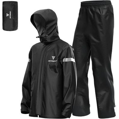 Lixada Herren Regenanzug wasserdicht & reflektierend - Jacke und Hose für