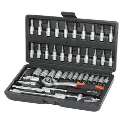 ValueMax 46-teiliger Steckschlüsselsatz mit 1/4" Umschaltknarre, Cr-V Stahl