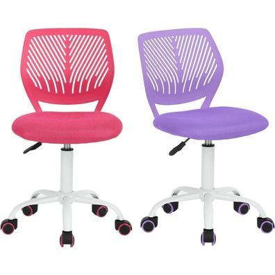 Homy Casa 2er Set Bürostuhl, verstellbar, ergonomisch, Stoff, ohne Armlehnen