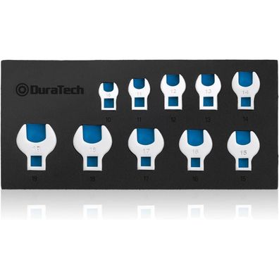 Duratech Hahnenfußschlüssel-Set, 10-teilig, 3/8" Maulschlüssel-Set, Metrisch