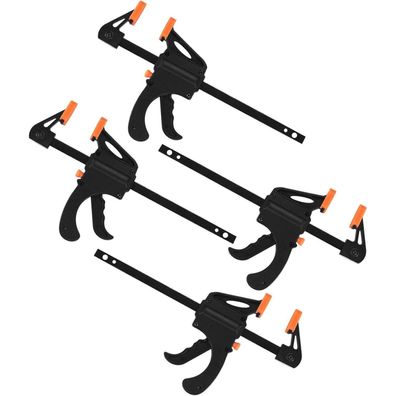 Xiaomoyu 4 Stück Einhand-Schnellspannzwingen Set, 4 Zoll, für Holzbearbeitung