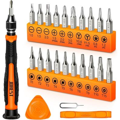 JOREST 24-teiliges Feinmechaniker Schraubendreher Set mit Torx, Triwing