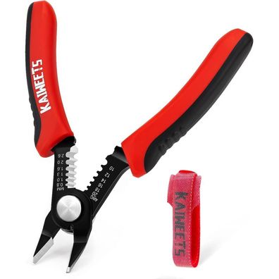 Kaiweets 2-in-1 Seitenschneider und Abisolierzange AWG 10-22, Präzisionszange
