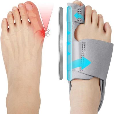 ACWOO Hallux Valgus Korrektur Schiene Set mit 2 Schienen und 2 Zehenspreizern