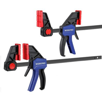 Workpro Einhandzwingen Set Profi 2 Stück, Spannweite 305mm, Spannkraft 136kg
