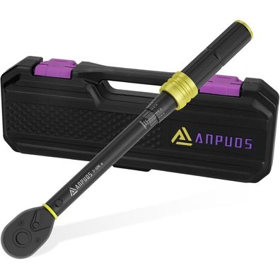 ANPUDS 3/8" Drehmomentschlüssel 5-60Nm, ±3% Genauigkeit, 72 Zähne, mit Box
