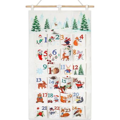 DPKOW Adventskalender zum Befüllen mit Wintertieren, 24 Tage DIY