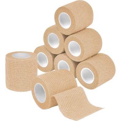ACWOO Selbstklebender Verband 8 Rollen, 5cm x 4.5m, Elastische Binde für Sport