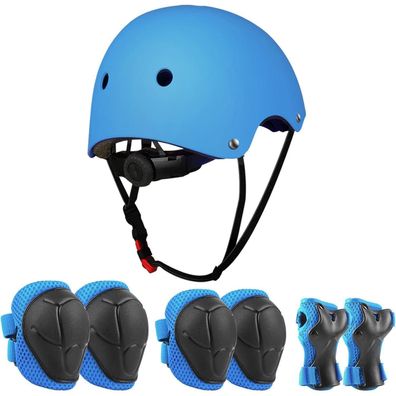 Jim's Store Kinder Helm & Protektoren Set 7-in-1 für Skateboard, Roller