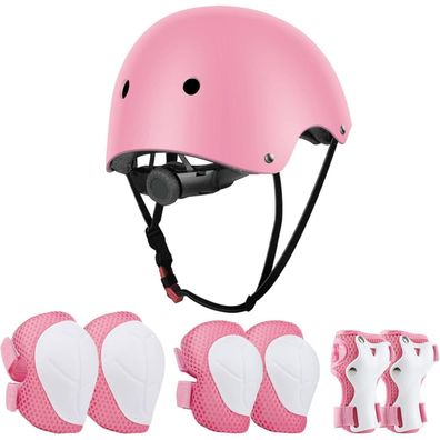 Jim's Store Kinder Helm & Protektoren Set 7-in-1 für Skateboard, Roller