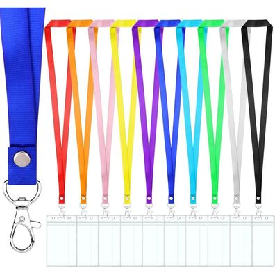 Weysoo 10er Set Schlüsselbänder aus Nylon mit Kartenhalter und drehbarem