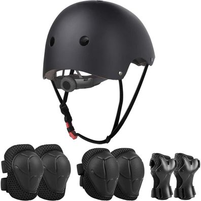 Jim's Store Kinder Helm und Protektoren Set 7 in 1 für Skateboard, Roller