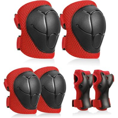KUYOU Kinder Schoner Set 6-in-1 Schutzausrüstung für 3-7 Jahre, für Skateboard