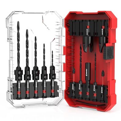 EZARC Senkbohrer-Set, 15-teilig, konische Bohrer mit Holzlochbohrern und