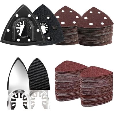 LEILUO 127tlg Schleifpapier Set für Oszillierende Werkzeuge, 93MM, mit