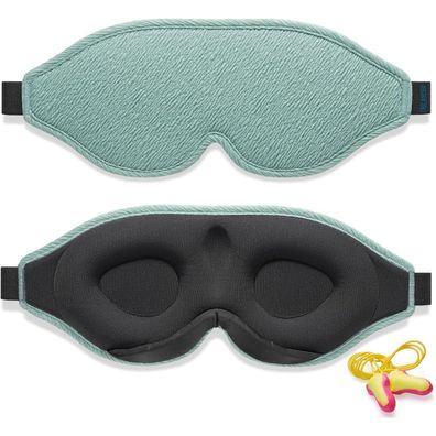 Trilancer Innovative Schlafmaske See-Grün - 99.99% Licht blockierend