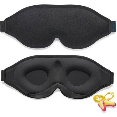 Trilancer Schlafmaske 2025: 99.99% Lichtblockierend, Ergonomisch, Eisseide, mit